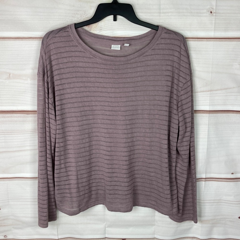 14th & Union Sweater Womens XL Purple Boat‎ Neck Pullover Lightweight Knit Solid